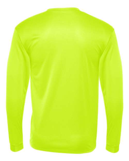 Unisex Performance Long Sleeve T-Shirt - Safety Yellow Back
