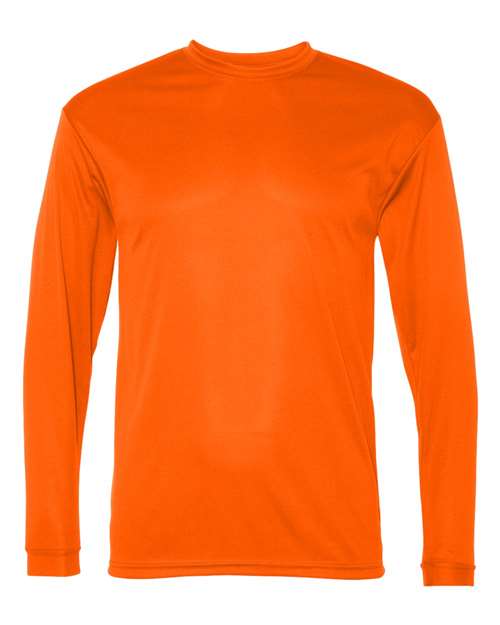 C2 Sport Unisex Performance Long Sleeve T-Shirt - Safety Orange Front
