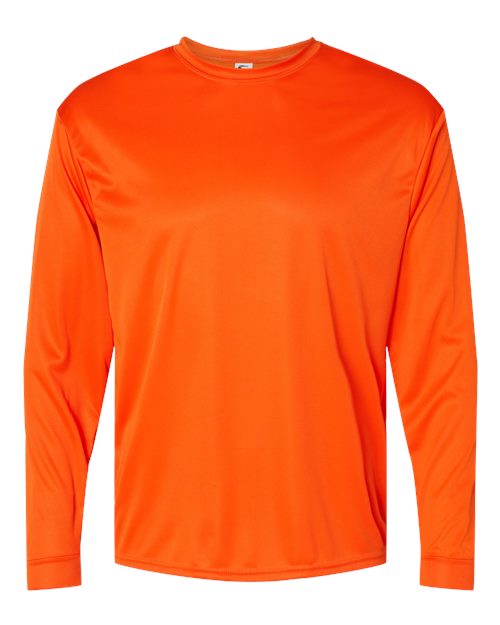 Unisex Performance Long Sleeve T-Shirt - Burnt Orange Front