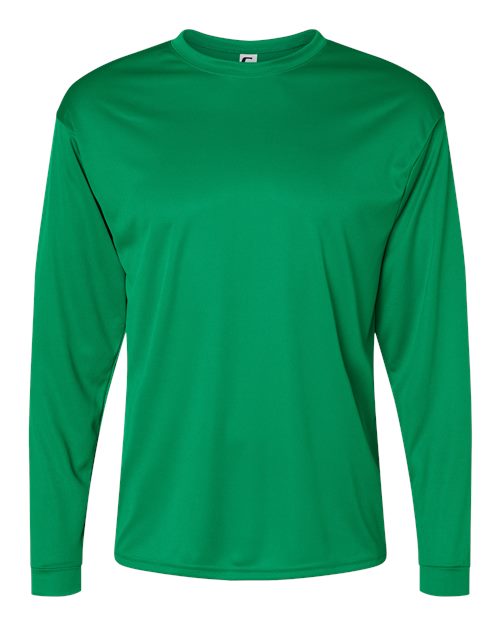 Unisex Performance Long Sleeve T-Shirt - Kelly Front