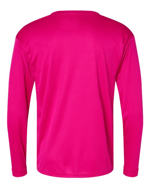 Unisex Performance Long Sleeve T-Shirt - Hot Pink Back