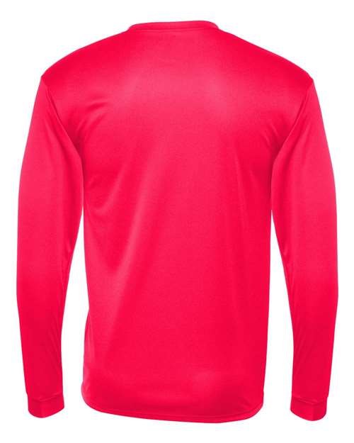 Unisex Performance Long Sleeve T-Shirt - Hot Coral Back