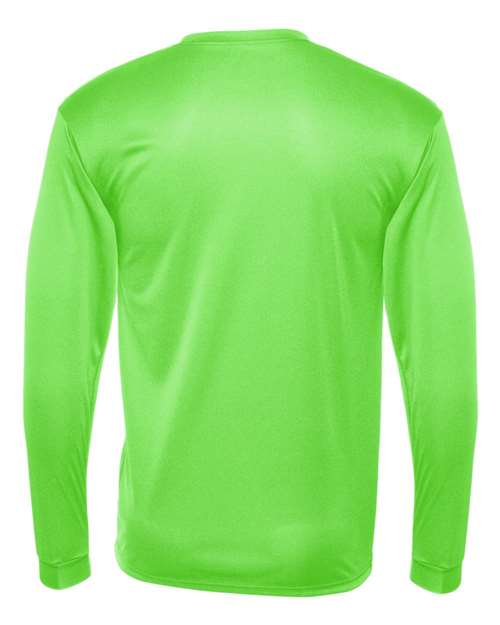 Unisex Performance Long Sleeve T-Shirt - Lime Back