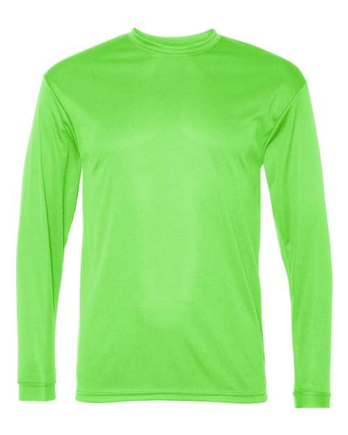 Unisex Performance Long Sleeve T-Shirt - Lime Front