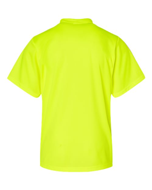 Youth Performance T-Shirt - Safety Yellow Back
