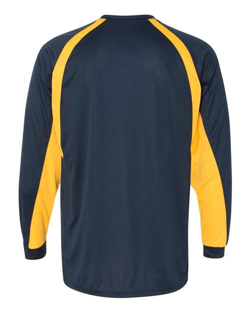Men's B-Core Hook Long Sleeve T-Shirt - Navy/ Gold Back