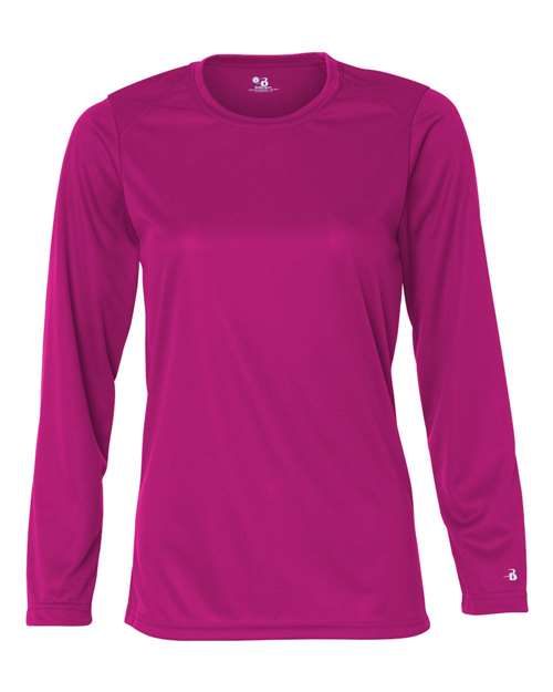 Women's B-Core Long Sleeve T-Shirt - Hot Pink Front