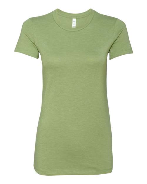 Women's Slim Fit Tee - Heather Green Front