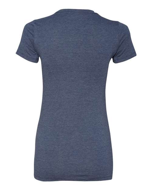 Women's Slim Fit Tee - Heather Navy Back