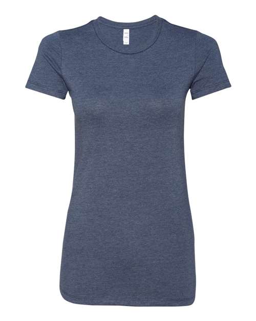 Women's Slim Fit Tee - Heather Navy Front