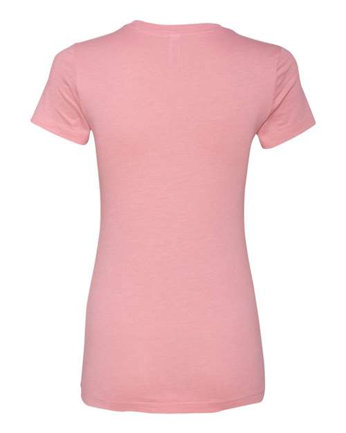 Women's Slim Fit Tee - Heather Pink Back