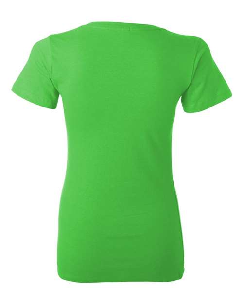 Women’s Jersey Deep V-Neck Tee - Neon Green Back