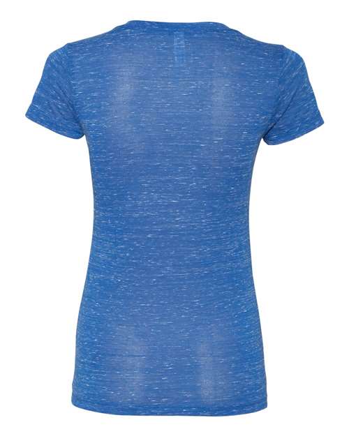 Women’s Jersey Deep V-Neck Tee - True Royal Marble Back