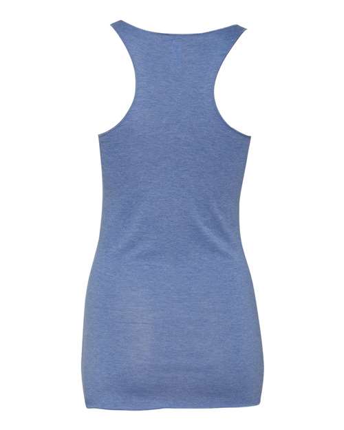 Women's Triblend Racerback Tank - Blue Triblend Back