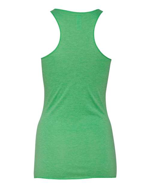 Women's Triblend Racerback Tank - Green Triblend Back