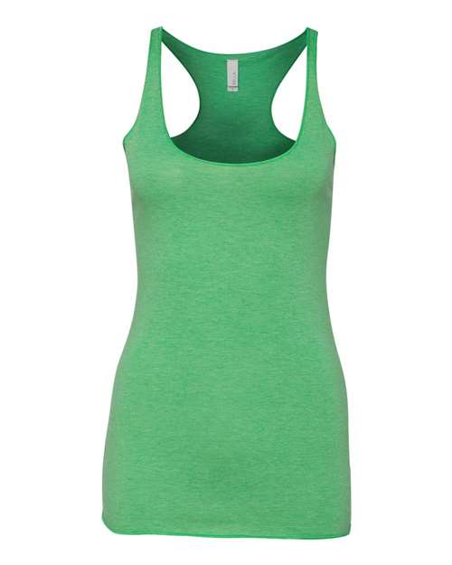 Women's Triblend Racerback Tank - Green Triblend Front