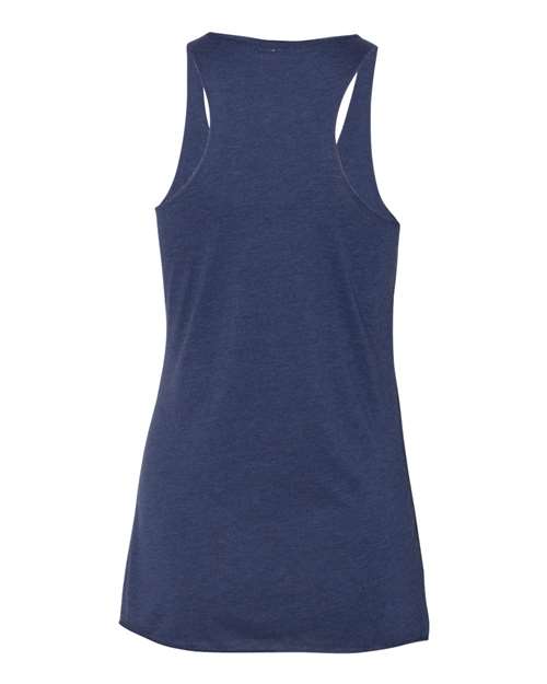 Women's Triblend Racerback Tank - Navy Triblend Back