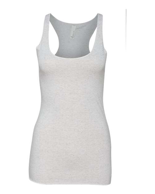 Women's Triblend Racerback Tank - White Fleck Triblend Front