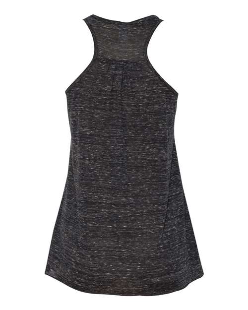 Women's Flowy Racerback Tank - Black Marble Back