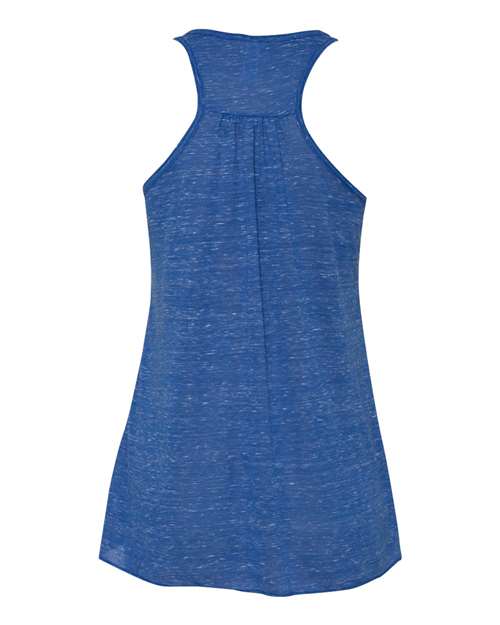 Women's Flowy Racerback Tank - True Royal Marble Back