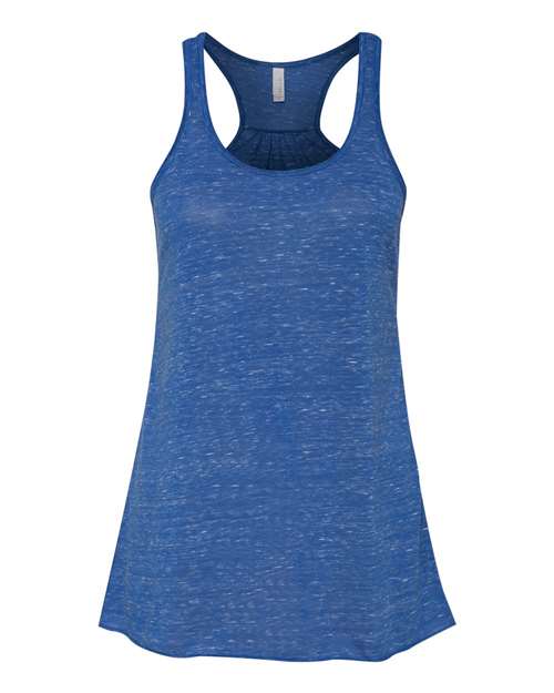 Women's Flowy Racerback Tank - True Royal Marble Front