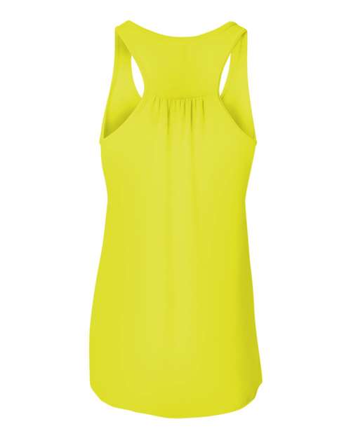 Women's Flowy Racerback Tank - Neon Yellow Back