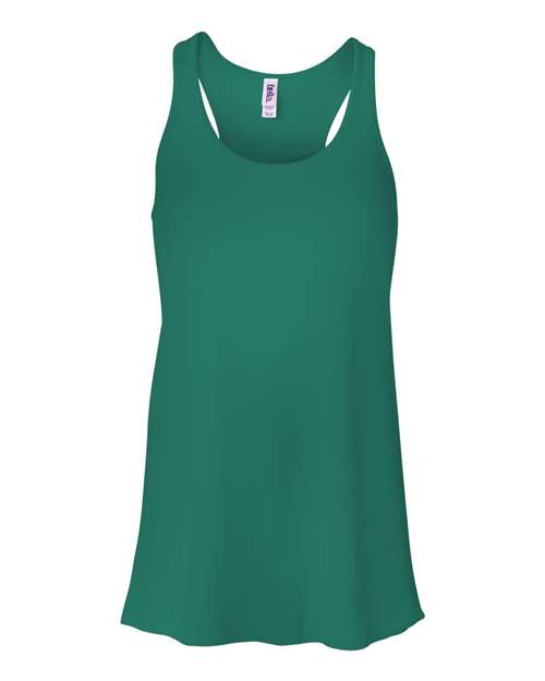 Women's Flowy Racerback Tank - Kelly Front