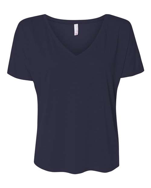 Women’s Slouchy V-Neck Tee - Midnight Front