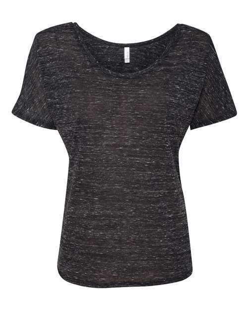 Women’s Slouchy Tee - Black Marble Front