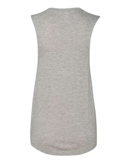 Women's Flowy Scoop Muscle Tank - Athletic Heather Back