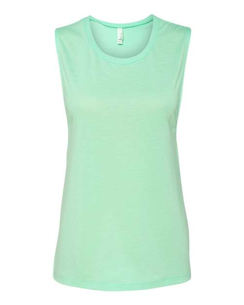 Women's Flowy Scoop Muscle Tank - Mint Front