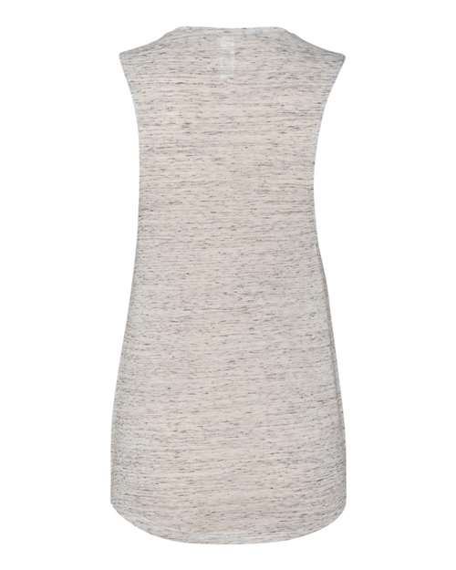 Women's Flowy Scoop Muscle Tank - White Marble Back