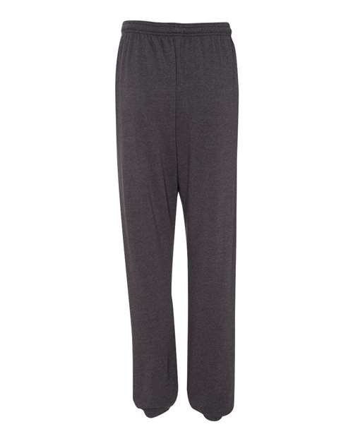 Unisex Sponge Fleece Long Scrunch Pants - Dark Grey Heather Back