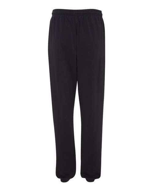 Unisex Sponge Fleece Long Scrunch Pants - Black Back