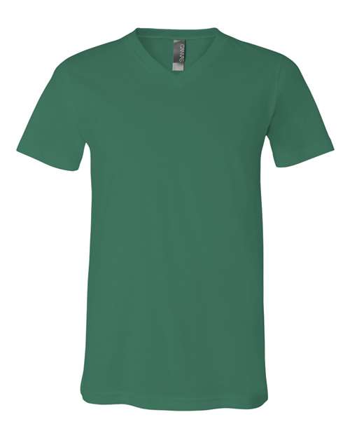 Unisex Jersey V-Neck Tee - Kelly Front