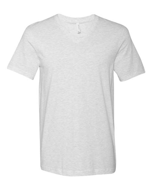 Unisex Jersey V-Neck Tee - Ash Front