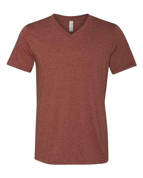 Unisex Triblend V-Neck Tee - Clay Triblend Front