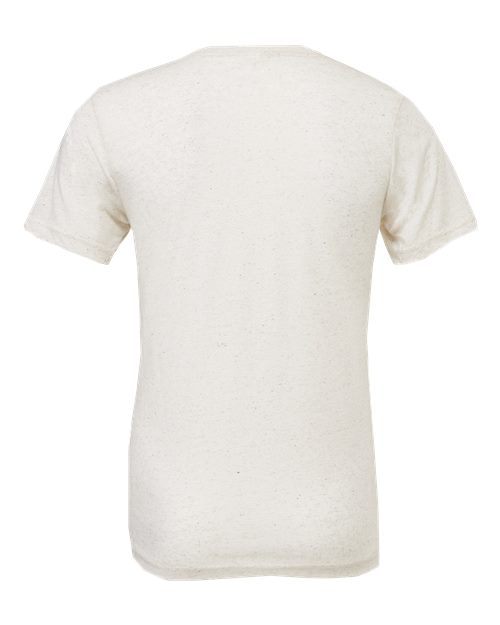 Unisex Triblend V-Neck Tee - Oatmeal Triblend Back