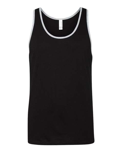 Jersey Tank - Black/ Athletic Heather Front