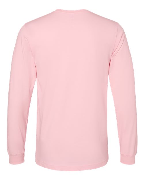 Unisex Jersey Long Sleeve Tee - Pink Back