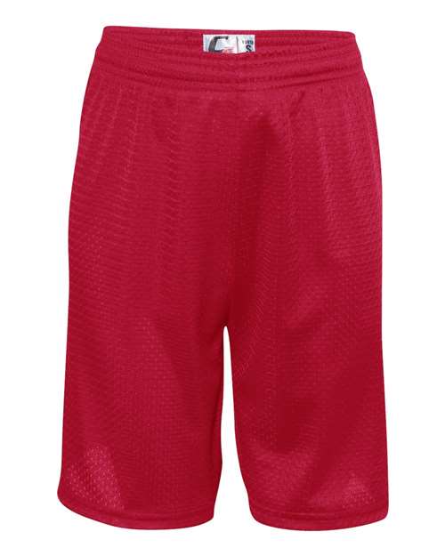 Youth Mesh Shorts - Red Front