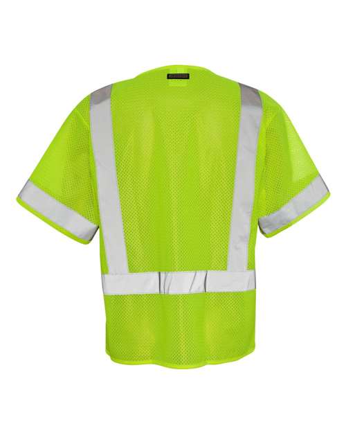 Unisex Class 3 Economy Vest - Lime Back