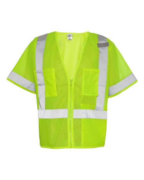 Unisex Class 3 Economy Vest - Lime Front