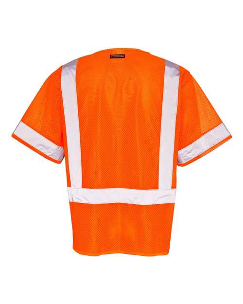 Unisex Class 3 Economy Vest - Orange Back