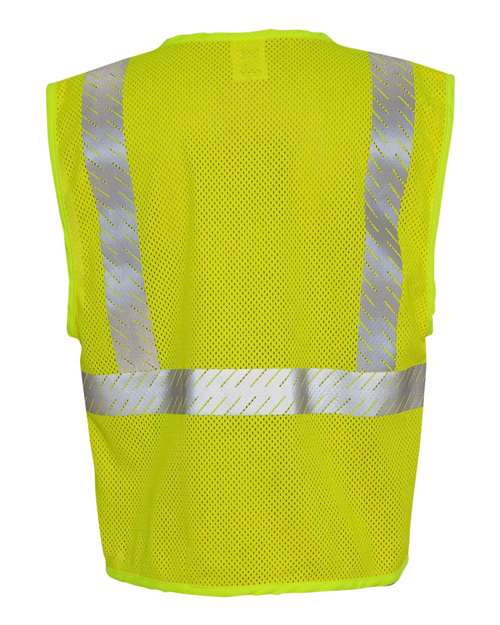 Men's Flame Resitant Breathable Mesh Vest - Lime Back