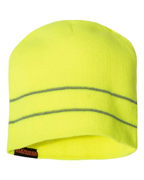 High Viz Reflective Beanie - Lime Back