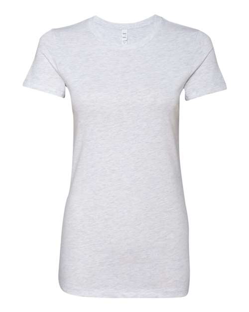 Women's Slim Fit Tee - Solid White Blend Front