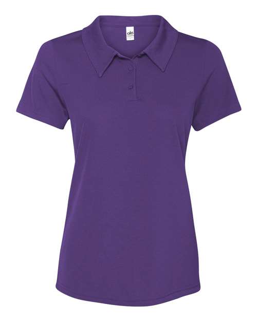 Team 365 Women's Topspin Stretch Grid Textured Polo - Sport Graphite Front