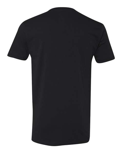 Unisex Cotton V-Neck T-Shirt - Black Back
