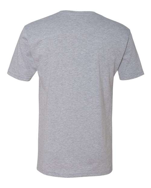 Unisex Cotton V-Neck T-Shirt - Heather Grey Back
